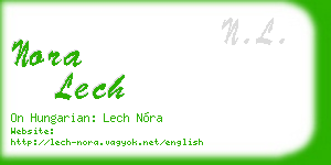 nora lech business card